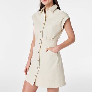 NWT Spanx Stretch Twill Utility Dress – Eggshell – Size XL